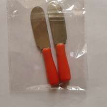 Mini Stainless Steel Butter Knife, Spreads Bread, Toast, Cheese, Jam, Peanut Butter, Small Spatula Scraper, Can Stand