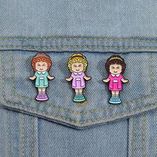 Cute Three Sisters Creative Brooch Haunted House Sisters Triplets Exquisite Gift Badge - QHXZ1094 - 查看 4