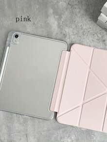 1pc Unisex Minimalist PU Leather Tri-Fold Stand Protective Case With Pencil Slot, Suitable For IPad 7/8/9, IPad Air 5/4/3 9th Gen 10.2, IPad Pro 11, IPad Mini 5 - Black - View 10