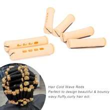 Perm Rods For Short Hair 40Pcs Beige Perm Rods For  Plastic Curl Cold Wave Medium Size Peach Hair Rollers For Hair Styling Hairdressing Tools Beige40PCS - 水鴨藍 - 查看 6