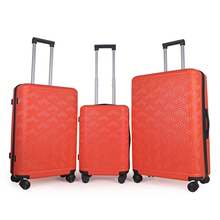 JLY Hard Shell ABS+PC Travel Luggae 4 Wheel Cabin Luggae Lightweight Trolley TSA Lock - Coral - View 12