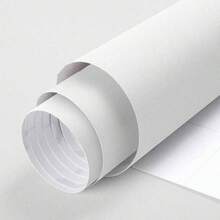 Matte White PVC Peel And Stick Wallpaper, Removable Self-Adhesive Wallpaper, Suitable For Bathroom, Waterproof PVC - White - View 10