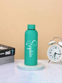 1pc Customized Double-Layer Stainless Steel Coffee Cup/Soda Bottle, Sports Insulated Water Bottle, 500ml/17oz Personalized Name Cup, Multiple Colors Available, Suitable As Back To School, Holiday And Birthday Gift For Boys And Girls