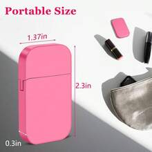 2026 Flint Spark Ignition Lighter, Pink & Orange Dual Flame Refillable Compact Torch For Camping BBQ Outdoor Survival - första - Visa 1