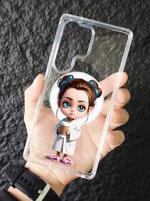 1pc Sweet Cartoon Morning Coffee Lady Pattern Magnetic Phone Case Aesthetic Relaxed Life Style Daily Cute Character Art For Women Daily Use Compatible With Samsung Galaxy S26Ultra S26Plus S26 S25 S24 S23 S22 Plus FE Edge A56 A54 A36 A35 17promax  Air 17pro 17 16E 16 15 14 13 12 11 X XS XSMAX Plus Pro Case - 無色 - 查看 5