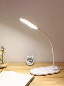 15W Multi-Function Wireless Charging Desk Lamp With Data Cable - White - View 3