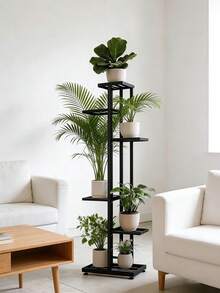 This Year's Best-Selling 6/5/4 Plant Stand, Storage Rack, Display Shelf - Latest Upgraded Model Indoor/Outdoor Metal Plant Stand With Multi-Tier Design Accommodates Multiple Potted Plants.Features A Rust-Proof Coating For Durability.Evenly Spaced Grid Structure Ensures Balanced Weight Distribution And Prevents Deformation.Widened Base Maximizes Space Utilization.Round Base Prevents Floor Scratches While Maintaining Stability.Suitable For Patios, Corner Balconies, Living Rooms, Studies, And More.Folds For Easy Storage. - 黑色/6層 - 查看 6