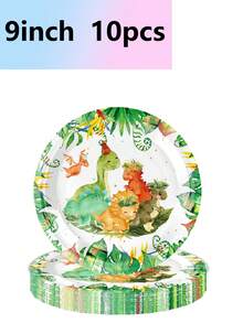 50 Stücke Dinosaurier-Themen Party-Zubehör Set, Sommer-Themen Geburtstags-Dekorations-Set (Keine Stromversorgung erforderlich), geeignet für Feierlichkeiten, Geburtstagsfeiern, Nachmittagstee-Partys, Büropartys Zuhause, Wohndekoration, Schlafzimmerdekoration, Lagerraum-Dekoration und Blumendekoration. Exquisit verarbeitet und stilsicher gestaltet. - Verschiedenfarbig - Übersicht 9