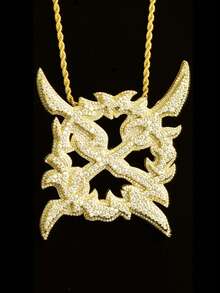 DUBSS 1 Piece Iced Out Necklace Pendant For Men 5A Cubic Zirconia Plated Hip Hop Jewelry - Flower Pendant - View 7