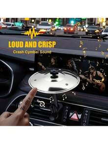 Car Cymbal Air Vent Mounted – Mini Drum Crash Cymbal For Endless Rhythmic Fun On The Road Music Lover Gift - Multicolor - View 2