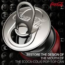 Coca Cola Alloy Magnetic Pull-Tab Phone Ring Holder T14 Co-Branded Multifunctional Magnetic Metal Phone Stand Spring Gift - Silver - View 5