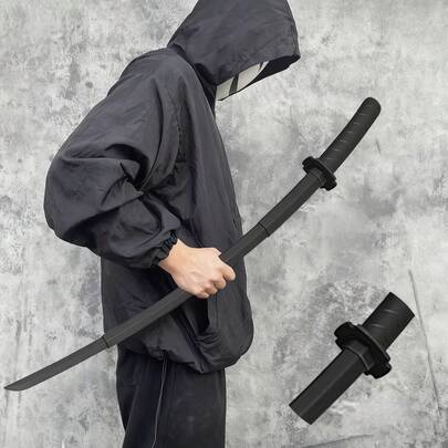 Retractable Plastic Samurai Sword Prop, Suitable For Cosplay, Cool And Stylish, Collectible Decoration, Hand Wash/Dry Clean Recommended