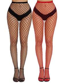 4 Pairs Of Women's Fishnet Stockings