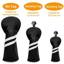 3pcs Golf Club Head Covers, With Replaceable Tags, Fit For Fairway Wood And Driver, Golf Accessories - A - View 4
