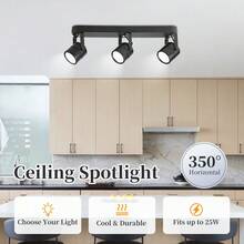 1pc Modern Minimalist Recessed Ceiling Light, Indoor Recessed Spotlight, 1/2/3 Heads, Rotatable Lamp Heads, GU10 Base, Replaceable GU10 Bulb, Heat Dissipation Mesh, Aluminum Alloy Spotlight, 100V/220V, Suitable For Bedroom, Living Room, Kitchen - GU10 Ceiling Spotlight - View 8