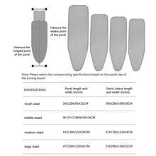 1 件装通用熨衣板罩，带弹性边缘，防污耐高温，加厚棉垫，熨斗隔热罩，适用于熨衣板 - 灰色 - 查看 3