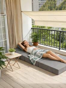 Folding Futon Sofa Bed, Convertible Foldable Chair Bed, Small Couch for Home - Gris - Ver 7