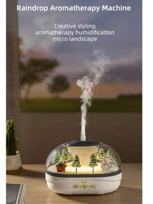 SEAGO 2026创意雪景香薰加湿器，香薰机，情人节礼物，高端礼品，艺术装饰，卧室氛围灯，干季保湿神器，独立雾化/照明双模式，2/4小时定时+防干烧，迷你雪景香薰机。[沙漠干季持久加湿] 400毫升大容量水箱+30-50毫升/小时雾量输出，持续加湿8小时，缓解干燥引起的肌肤干燥，空调/暖气房必备 - 彩色 - 查看 4