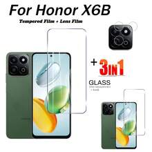 2PCS For Honor X6B Tempered Glass Transparent Film For Honor X6C Screen Protector+Lens Film Screen Protection Essentials, Applicable To Daily Shield, Office, Home Daily Shield Office Home Phone Screen Protector Phone Accessories Waterproof Shockproof Anti-Fall Scratch Resistant - Clear - View 4