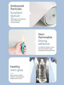 1卷白色纹理自粘厚壁纸，防水可移除，适用于客厅和卧室墙面装饰，装修贴纸，可剥离墙板，壁纸，春季装饰，焕新家居，Rama装饰贴纸 - 白色 - 查看 9