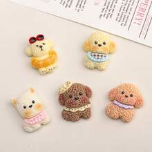 10/20/30个仿真可爱小狗树脂配件 DIY发夹手机壳鞋扣钥匙扣吊坠配件 - 彩色 - 查看 6