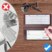 Premium Leather Checkbook Cover For Men And Women Checkbook Holder Wallet RFID Blocking - 咖啡時間 - 查看 6