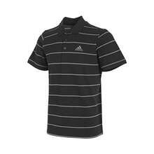 Adidas 男士短袖 Polo 衫 IT3920，运动休闲时尚日常穿着，春夏款 - 黑色 - 查看 1