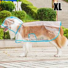 1pc Transparent Blue Trim Waterproof Rain Coat, Suitable For Cats And Dogs Going Out In Rainy Weather, Fits Large Dogs, Transparent 4-Leg Rain Coat, Small And Large Pet Rain Coat - Blue - View 16
