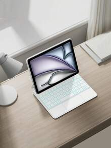 Bàn phím Magic Keyboard Case tương thích với iPad Pro thế hệ 1, 2, 3, 4 2018-2022, máy tính bảng 11 inch, chân đế từ tính cho các mã model: A1980 A2013 A1934 A1979 A2228 A2068 A2230 A2231 A2377 A2459 A2301 A2460 A2435 A2759 A2761 A2762. Bàn phím máy tính bảng có Bluetooth, bàn di chuột và đèn nền. - trắng - Xem 8