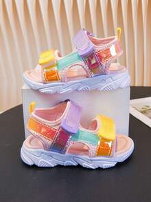 1 Pair Summer New Kids Shoes, Boys Casual Versatile Beach Sandals, Girls Woven Strap Minimalist Open Toe Sandals - White - View 4