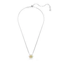 SWAROVSKI DEXTERA Beating Heart Couple Necklace Women's Collarbone Chain Fashionable High-End Luxury Versatile Pendant Women's Mother's Day Gift Christmas Gift Girlfriend Gift Birthday Gift Fashion Necklace Women's New Year Gift - Yellow - View 7