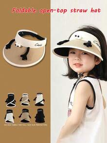 Kids' Sun Protection Open Top Hat, Cute Sun Hat, Cartoon Sun Hat, Baby Hat, Unisex Straw Hat For Summer - Hat - View 2
