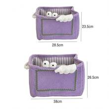 1个可爱小怪兽收纳篮，家用玩具零食收纳篮，可折叠大容量置物篮，适用于客厅、卧室、宿舍、办公室等家居空间，兼具房间装饰和家居装饰功能。 - 彩色 - 查看 12