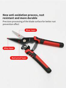 1件装 8英寸红色蹄剪，弹簧式修蹄剪，多用途园艺工具，适用于农场牲畜（山羊、绵羊、羔羊、马、牛）