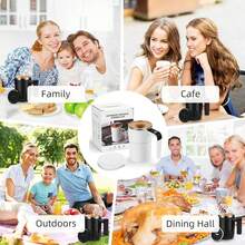 Electric Coffee Mug With Temperature Sensing, Magnetic Auto-Stirring, Portable Electric Coffee/Milkshake Shaker Cup For Protein Powder, Available In Black And White - 彩色 - 查看 4