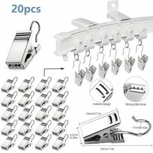 1 Set - Ceiling Curtain Track Flexible Curved Curtain Track, 16-Foot Wall-Mounted Sliding Ceiling Track And Clip Curtain Track, System Set As RV Room Divider (White) - White - View 19