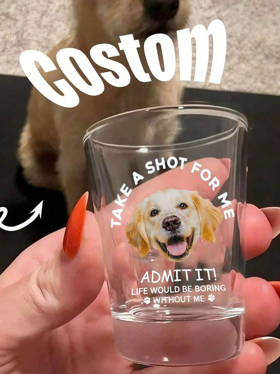 Customized Photo Wine Glass, Wine Glass With Photo, Customized Wine Glass, Customized Birthday Wine Glass, Personalized Photo Wine Glass, Multi-Functional, Fun Single Party Wine Glass, Party Gift, Newlywed Portrait Wine Glass, Girlfriend Travel Gift, Single Party Gift, Warm Atmosphere, Spring Home Decor, Valentine's Day, Ramadan Unique Gift - Multicolor - View 1