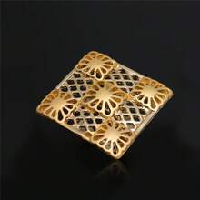 New Creative Exaggerated European-Style Fashionable New Product - Creative Geometric Shape Large Pendant European And American Style Metal Gold Color Casual Personalized Fashion Versatile Exaggerated Jewelry Set Adjustable Rope Length, Adjustable Ring Size - Wear It With Confidence - Necklace + Earrings + Ring + Bracelet - View 7