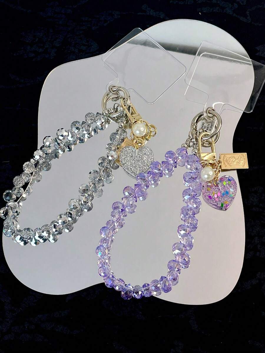 1 chiếc dây đeo điện thoại pha lê hình trái tim và dâu tây sang trọng, đa năng, thời trang, có thể dùng làm mặt dây chuyền hoặc ví đựng thẻ, là món quà lý tưởng cho ngày Valentine, sinh nhật, thiết thực và thanh lịch, tỏa sáng rực rỡ dưới ánh nắng mặt trời. - Nhiều màu - Xem 1