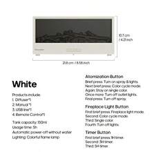 kinscoter 1pc USB 150ml Mini Fireplace Humidifier, Ultrasonic Portable Campfire Aroma Diffuser With LED Night Light And Remote Control, Suitable For Home Office Gift - Multicolor - View 13