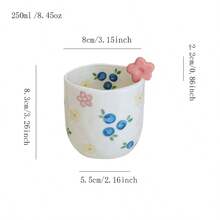 陶瓷杯 咖啡杯 水杯 马克杯 茶杯 无盖 适用于茶饮 会议室 办公室 个人 专用 日式风格 - 彩色 - 查看 7