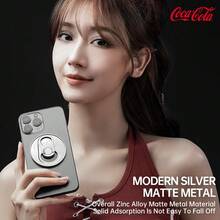 Coca Cola Alloy Magnetic Pull-Tab Phone Ring Holder T14 Co-Branded Multifunctional Magnetic Metal Phone Stand Spring Gift - Silver - View 6