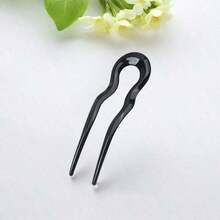 French Twist Spin Hair Forks, U-Shaped Wavy Hair Clips, Suitable For Spiral Buns, Tortoiseshell, Fashionable Flexible Women Hair Accessories, Hair Styling Pins, Head Accessories - 彩色 - 查看 7