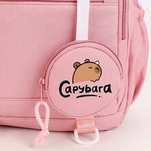 Capybara Cute Lightweight Anti-Tumbling Backpack School Backpack Teen Girls Backpack Laptop Backpack With Mini Capy Wallet,Backpack Travel Backpack Casual, Gift Cute Cartoon Backpack - Lightweight With Adjustable Straps For Boys And Girls,School Bag Primary School Student,Large-Capacity Multi-Layer Pencil Case,Back To School Supplies Essentials Office Supplies Valentine's Day Gifts - Multicolor - View 2