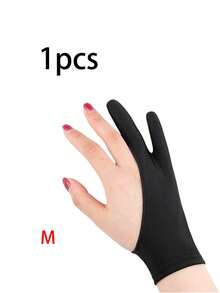 Painting Anti-Fouling, Anti-Wear, Anti-Sweat, Anti-Dirty Sketch Oil Painting Two Fingers Art Electronic Digital Tablet Screen Hand Painting Gloves - Black - View 9