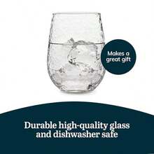 Libbey Copas de vino multiusos sin tallo martilladas 17 onzas juego de 8 - Martilladocompleto - Ver 5