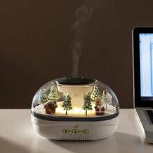 SEAGO 2026创意雪景香薰加湿器，香薰机，情人节礼物，高端礼品，艺术装饰，卧室氛围灯，干季保湿神器，独立雾化/照明双模式，2/4小时定时+防干烧，迷你雪景香薰机。[沙漠干季持久加湿] 400毫升大容量水箱+30-50毫升/小时雾量输出，持续加湿8小时，缓解干燥引起的肌肤干燥，空调/暖气房必备 - 彩色 - 查看 9