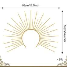 1pc Elegant Golden Sun Goddess Headband, Festival Party Performance Headpiece - Gold - View 7