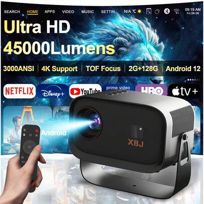 4K プロジェクターで実現するホームシアター 2025年最新 高画質ぷろジェクター Android 11搭載 自動台形補正 内蔵WiFi6/BluetoothでAppleデバイスやゲーム機とシームレス接続 プロジェクター スクリーンで大画面を リビングのテレビ代わりにも 家族団らんに最適なprojector クリスマス・新年の贈り物