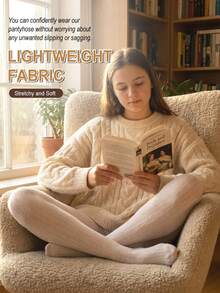 Women Thick Comfortable Pantyhose Teenager's Stretchy Casual Stockings - Multicolor - View 5